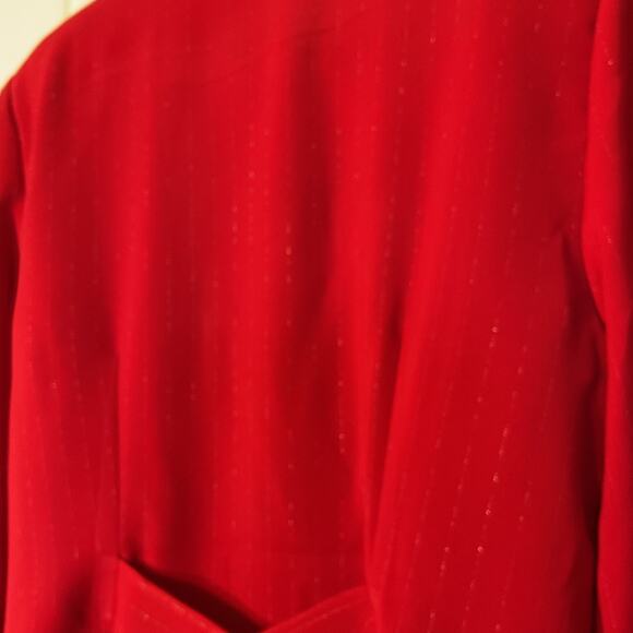 Jessica Howard Red 2pc Vintage Long Sheath Dress W/ Long Sleeve Blazer 12 - Picture 5 of 8